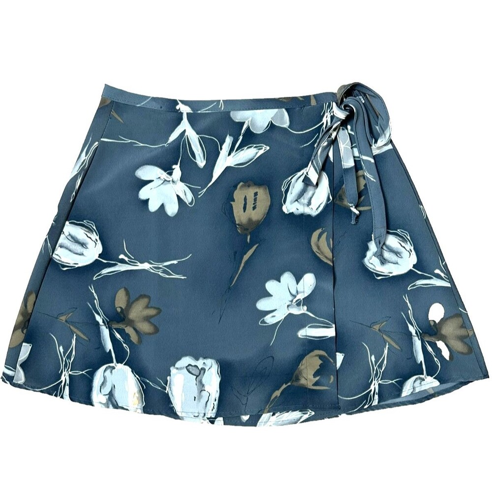 Vintage Wrap Mini Skirt Floral Print Flowy Summer Staple 90s Cool Girl Sense 26